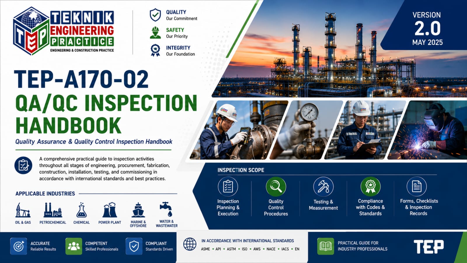 Thumbnail for TEP-A170-02 QA & QC INSPECTION HANDBOOK